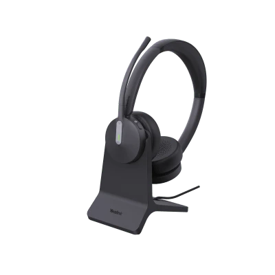 Diadema Inalambrica BH70 Dual con Stand de Carga de Yealink Certificada para Microsoft Teams con Acoustic Shield