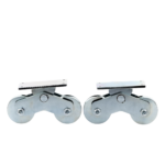 Rueda Doble para Puerta Corrediza / 12 cm / Carga 1200 kg / Canal U Semiredondo / Acero Galvanizado 11515641001-AD-3-l