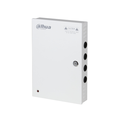 DAHUA DH-PFM342-9CH - Fuente de Poder de 12v 10 Amper/para 9 Camaras/Voltaje de Entrada de 90 Vca/ Fusibles Intercambiables/ MetalicoContra Descargas