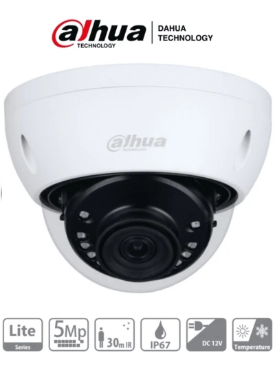 DAHUA HAC-HDBW1500E-28 - Cámara Domo de 5 Megapixeles Antivandalica/ Lente de 2.8mm/ 111 Grados de Apertura/ IR de 30 Mts/ IP67/ IK10/