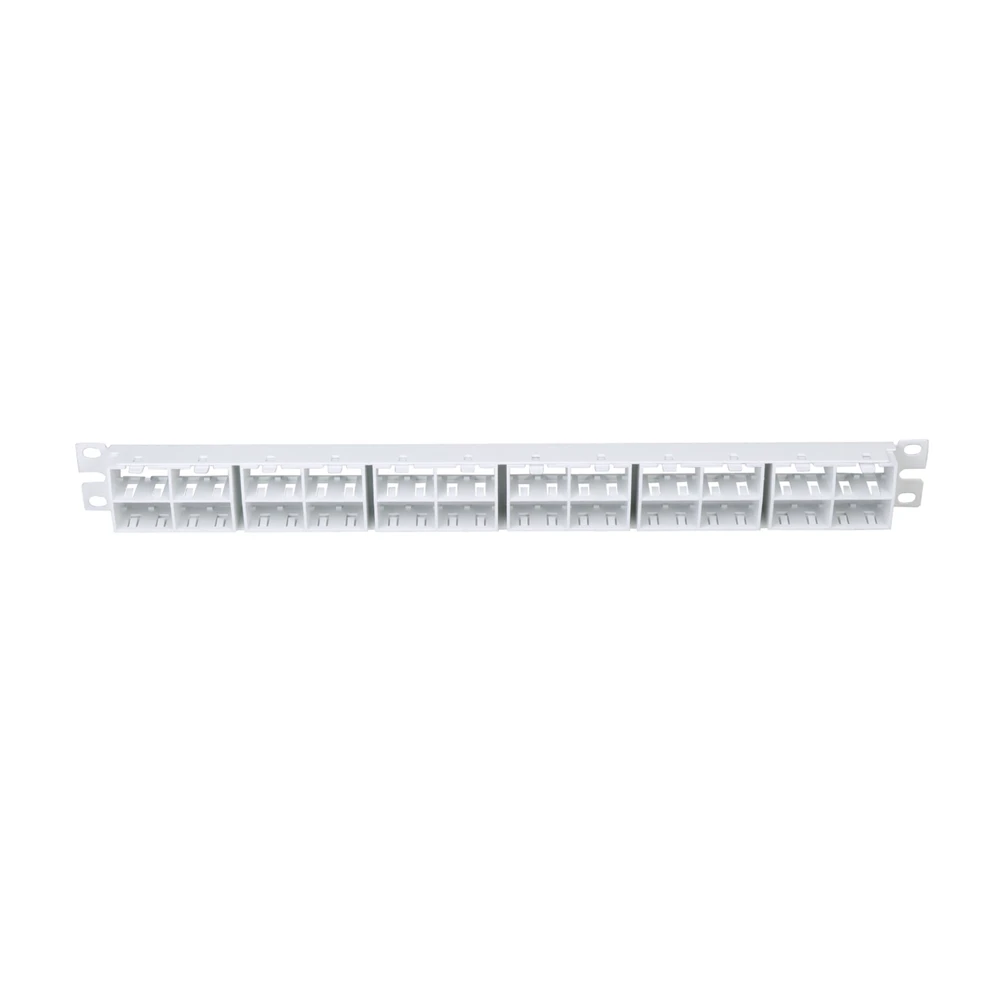 CPP48HDWWH-AD-2-l Panel de Parcheo Modular Mini-Com (Sin Conectores), Plano, Sin Blindaje, Alta Densidad, de 48 Puertos, Color Blanco, 1 UR CPP48HDWWH 3