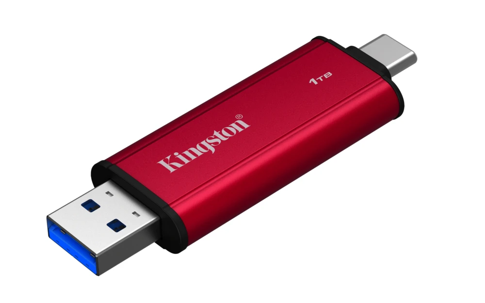 UNIDAD DE ESTADO SOLIDO PORTABLE KINGSTON SPSD 1TB DUAL USB-A/C 3.2 GEN 2 R.1050MB/S W.950MB/S ROJO SPSD/1TB 4