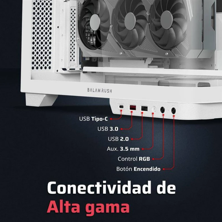 Gabinete Gamer Media Torre Tank Expert Curve 7800 Legend Series, Factor: Micro ATX, Mini ATX, Panel Curvo Cristal Templado GABBLR1050_7_full
