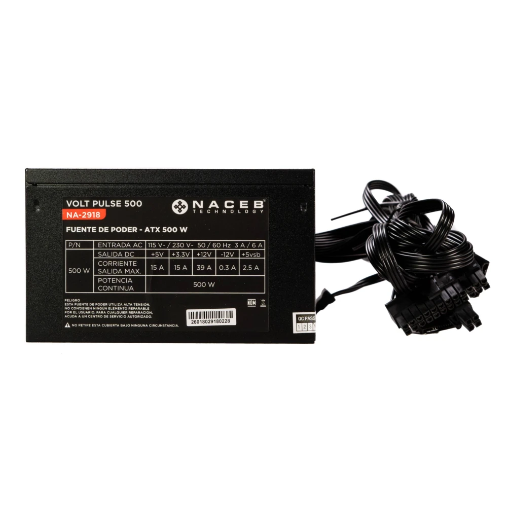 FUENTE DE PODER ATX 500W VOLT NA-2918 NA-2918 2