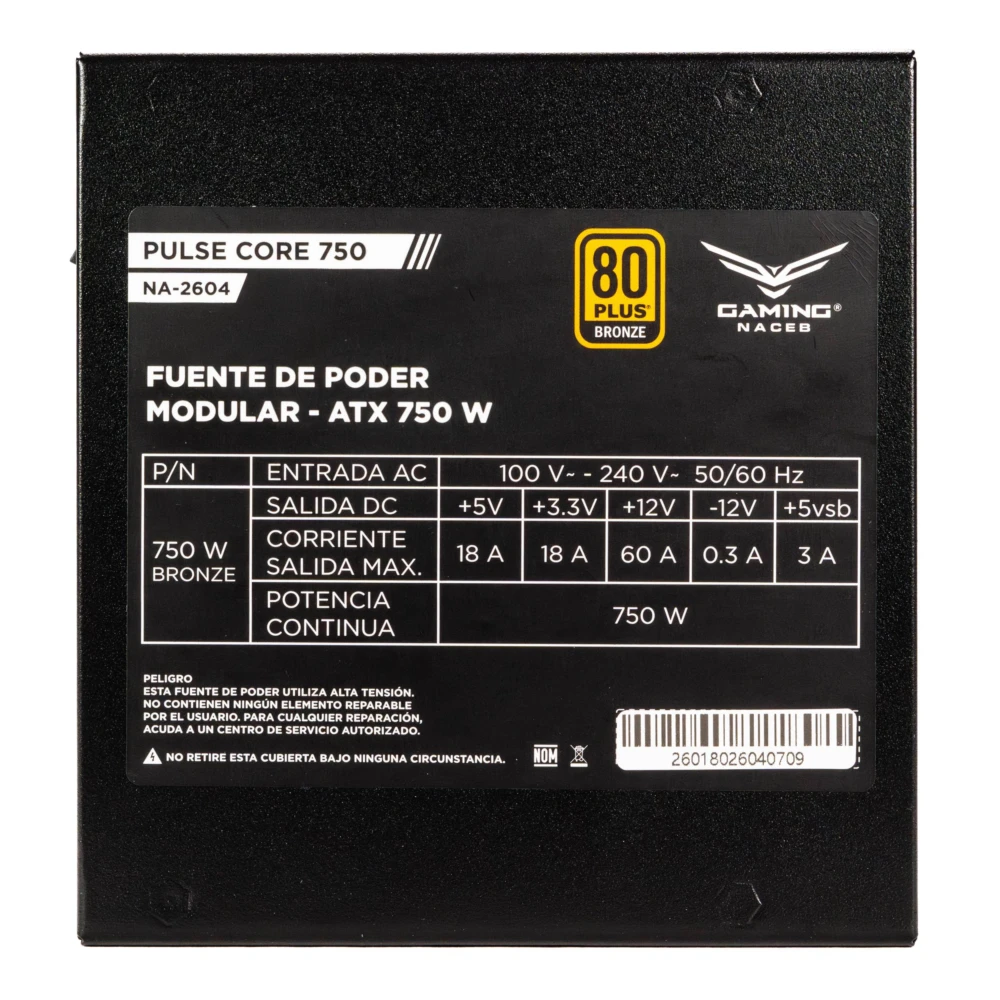 FUENTE DE PODER NACEB 750W GOLD NA-2598 NA-2598 4