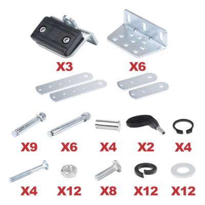 Set de Accesorios para Brazos de Montaje / Ajuste Ergonómico / Soportes de Aluminio / Instalación Rápida / Diseño Compacto