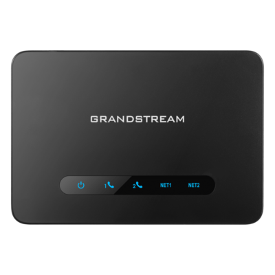 Adaptador de Teléfono Analógico ATA 2 Puertos FXS (Conectar Teléfono Análogo) con Router NAT Gigabit / Compatible SIP / Cifrado AES Reforzado / Calidad de Voz HD / Soporta Fax T.38 / Router NAT Alto Rendimiento
