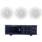 KIT de Amplificador de 120W para Escritorio | 3 Altavoces de Plafón de 5" | 3.75 - 30W | Sistema 70/100V portada_0S1000-107