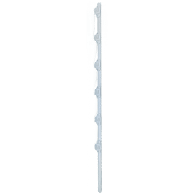 Poste de Paso / Tubo de Acero Galvanizado / Diámetro 1" / Longitud 140 cm / 6 Aisladores / Color Blanco / 1 KG