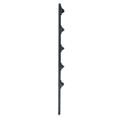 Poste de Paso / Tubo de Acero Galvanizado / Diámetro 1" / Longitud 120 cm / 5 Aisladores / Color Negro / Peso 0.9 KG