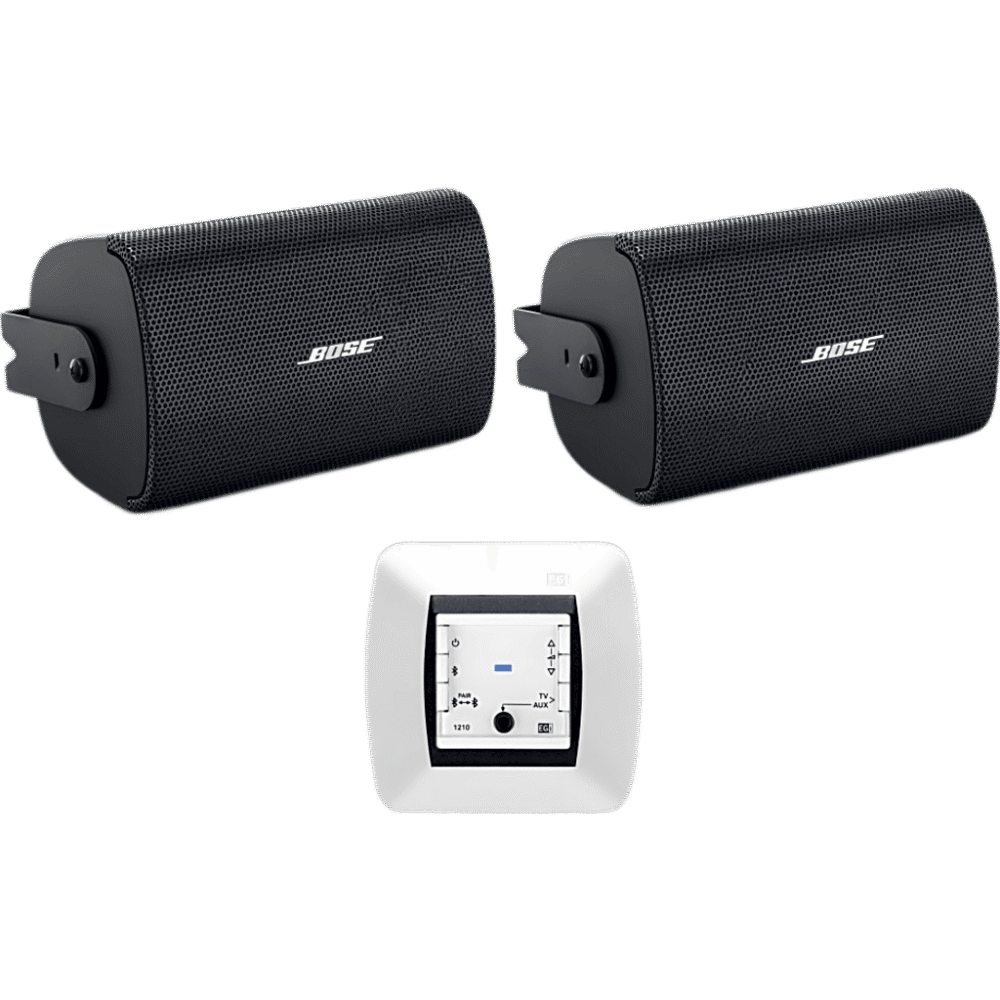 portada_0S1000-144 Kit de Audio Residencial | Mando Bluetooth EGI 121010H + Par de Bocinas de Superficie BOSE FS2SE | 2+2W RMS | Negro | IP55 121010H/FS2SE 1