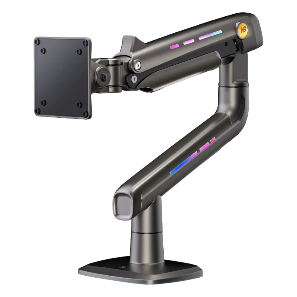 portada_0S1000-158 Soporte Mecánico para Monitor / 32" a 60" / Carga 2-20 kg (4.4-44 lbs) / VESA 75x75 y 100x100 mm / Iluminación RGB / Resorte de Alta Precisión / Rotación 360° F5NB 1