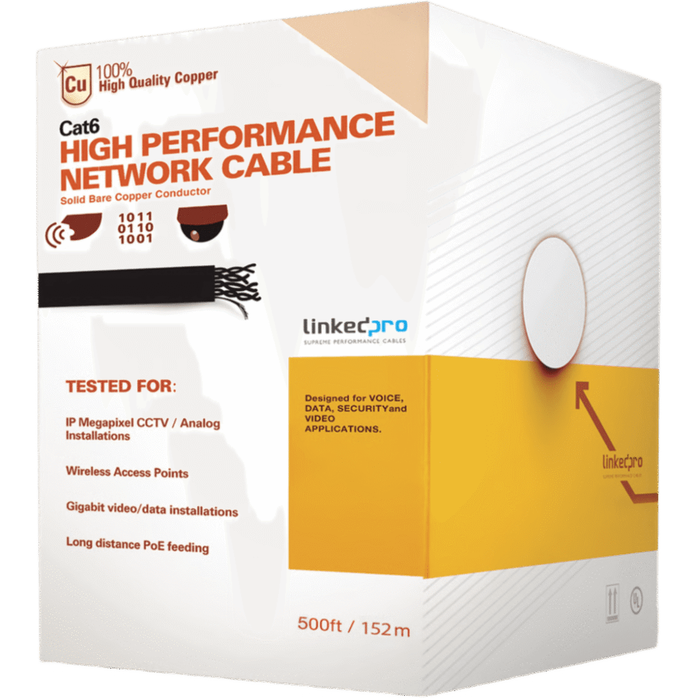 Cable UTP Cat6+ / 152.5 m (500 ft) / Calibre 23 / 100% Cobre / 250 MHz / Interior PRO-CAT-6-PLUS/500-V2 1