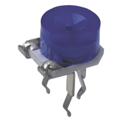 Potenciómetro Trimpot / 6 mm Redondo / 1 MΩ / 1 Vuelta / 0.2 W / Montaje Horizontal / Ajuste Vertical / PCB