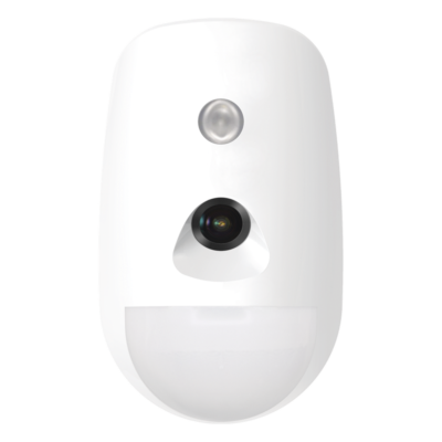 Sensor PIR Inalámbrico / Cámara VGA / Alcance 12 m (39.4 ft) / 85.9° / Inmunidad Mascotas 30 kg / Batería 6 Años / Uso Interior