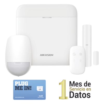 Kit de Alarma Inalámbrico / 48 Zonas / GSM 3G/4G / Wi-Fi 2.4 GHz / Cifrado AES-128 / 433 MHz / Batería de Respaldo