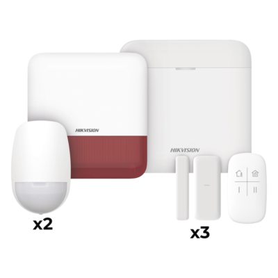 Kit de Alarma Inalámbrico / 48 Zonas / 2 PIR / 3 Contactos Magnéticos / Sirena Exterior 110 dB / Wi-Fi / Batería de Respaldo 12 h