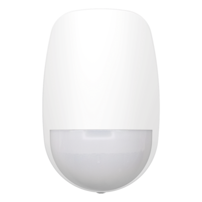 Detector PIR Inalámbrico de Doble Tecnología / Inmunidad a Mascotas hasta 24 kg / Rango 12 m (39.4 ft) / Ángulo de Cobertura 85.9° / Batería 5 Años