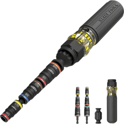 Desarmador de Impacto / 14 en 1 /  Magneto de Tierras Raras / Almacenamiento Dual / Asistencia de Torque /  Adaptador 7/8".