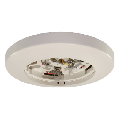 Base Enchufable para Detector de Humo / 4 Hilos / Relé Auxiliar Forma A y C / Salida para Anunciador Remoto / 24 VAC/DC / Montaje en Caja Octogonal 3½" y 4" (8.9 cm y 10.2 cm) o Cuadrada 4" (10.2 cm)