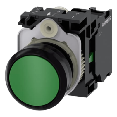 Botón de Mando Industrial / 22 mm / IP69K / Contacto Normalmente Abierto / 10 A / 500 V AC/DC