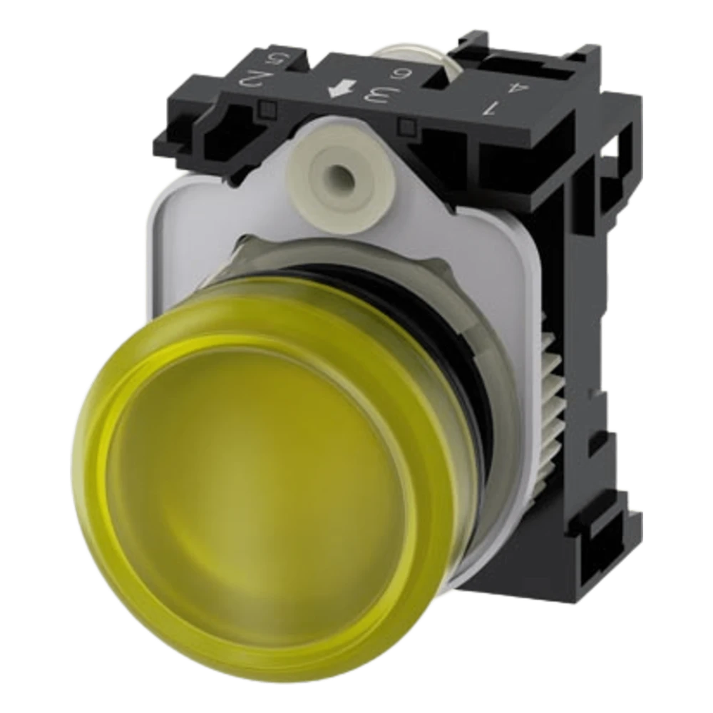 portada_0S1000-568 Lámpara de Señalización LED / 22 mm / 24V AC/DC / IP69K / NEMA 1-13 / Amarillo / Panel Frontal 3SU11026AA301AA0 1