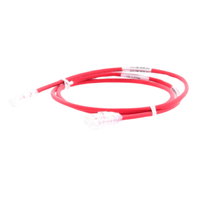Cable de Parcheo TX6, UTP Cat6, Diámetro Reducido (28AWG), Color Rojo, 0.61 Metros (2 Pies)