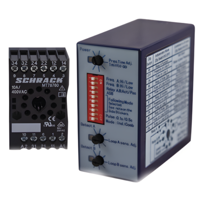 Sensor de Masa para Barreras / Doble Canal / 12-24 VAC/VCC / IP40 / -30 a 70°C / 2.5W / 76x38x76 mm / 0.25x0.125x0.25 ft