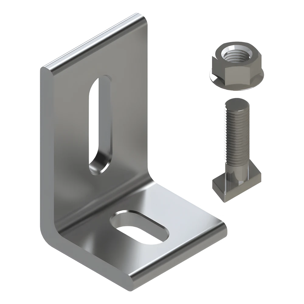 portada_0S1000-71 Herraje en L / L Foot / Fijación al Suelo / Aluminio Serie 6000 / Acero Inoxidable / Compatible con N Rail 4.72 / Techos Planos e Inclinados N00002 1
