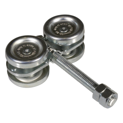 Kit de Carretillas para Puertas Colgantes / 4 Ruedas con Cojinete / Carga 150 lbs (68 kg) / Acero Galvanizado / 2 Unidades