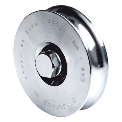 Rueda para Puerta Corrediza / 8 cm / Sin Soporte / Carga 200 kg / Montaje Inferior / Canal Tipo U