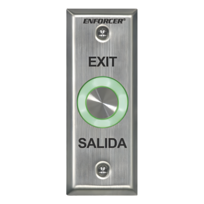 Botón de Salida Piezoeléctrico / IP65 / LED Bicolor Verde-Rojo / Toggle y Temporizador 1-30 s / Contactos NA/NC 2A / Acero Inoxidable