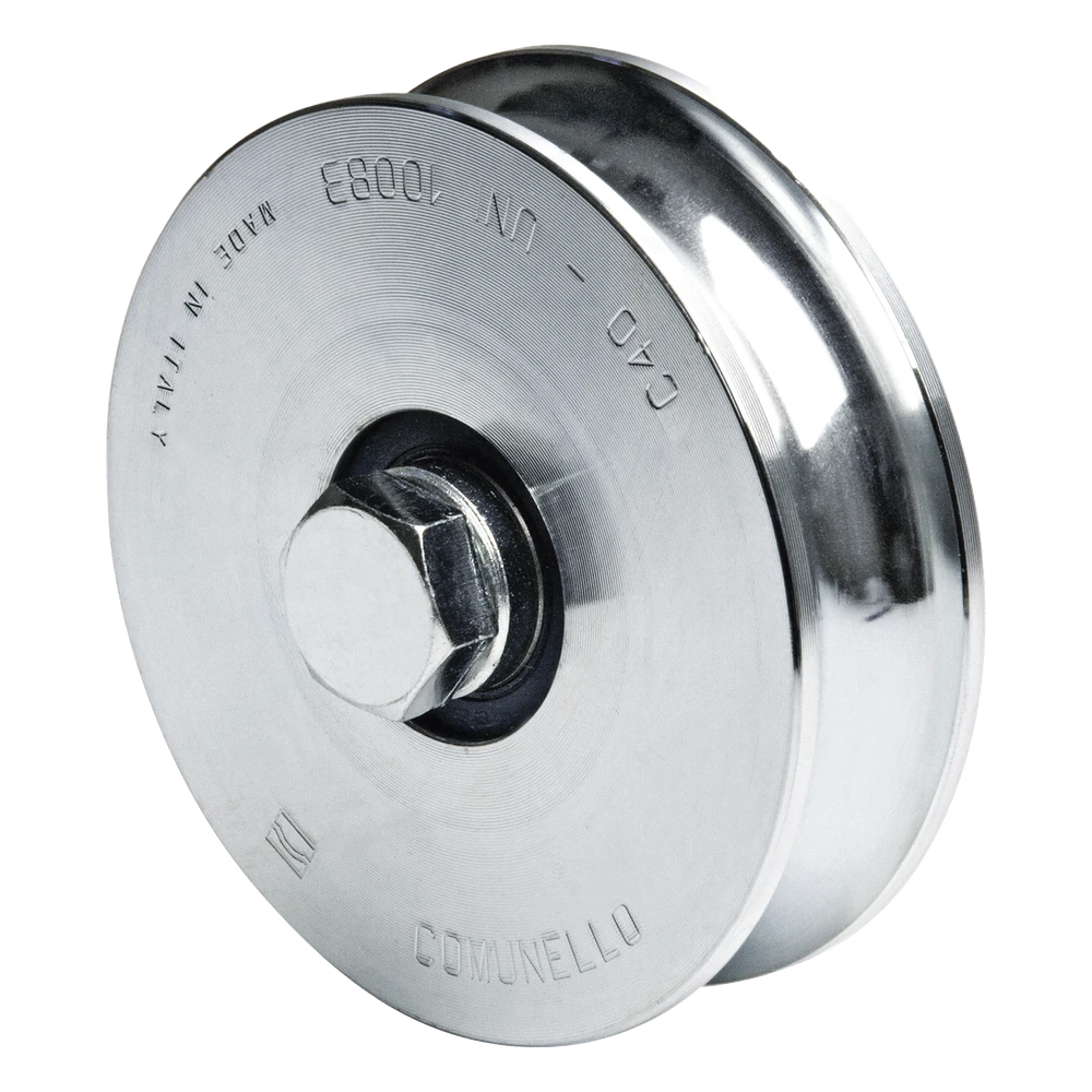 portada_0S1000-935 Rueda para Puerta Corrediza / 12 cm / Carga 450 kg / Acero Galvanizado / Fijación con Tornillo y Tuerca 1150-5050-001 1