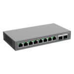 Switch L2 Lite Administrable de 10 Puertos / 8 Puertos Ethernet 2.5 Gigabits / 2 Puertos SFP+ 10 Gigabits / VLAN / QoS / Montaje en Escritorio o Pared / Compatible con GDMS sec_2_0S1000-21