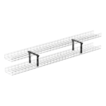 Soporte Trapezoidal Apilable / 300 mm (12") Ancho / Acero Recubierto en Polvo / Negro / Centros de Datos sec_2_0S1000-31