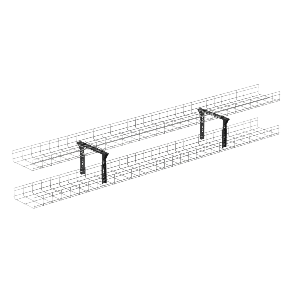 sec_2_0S1000-31 Soporte Trapezoidal Apilable / 300 mm (12") Ancho / Acero Recubierto en Polvo / Negro / Centros de Datos PWB12FRTBBL 2