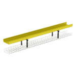 Soporte Trapezoidal Apilable / 300 mm (12") Ancho / Acero Recubierto en Polvo / Negro / Centros de Datos sec_3_0S1000-24