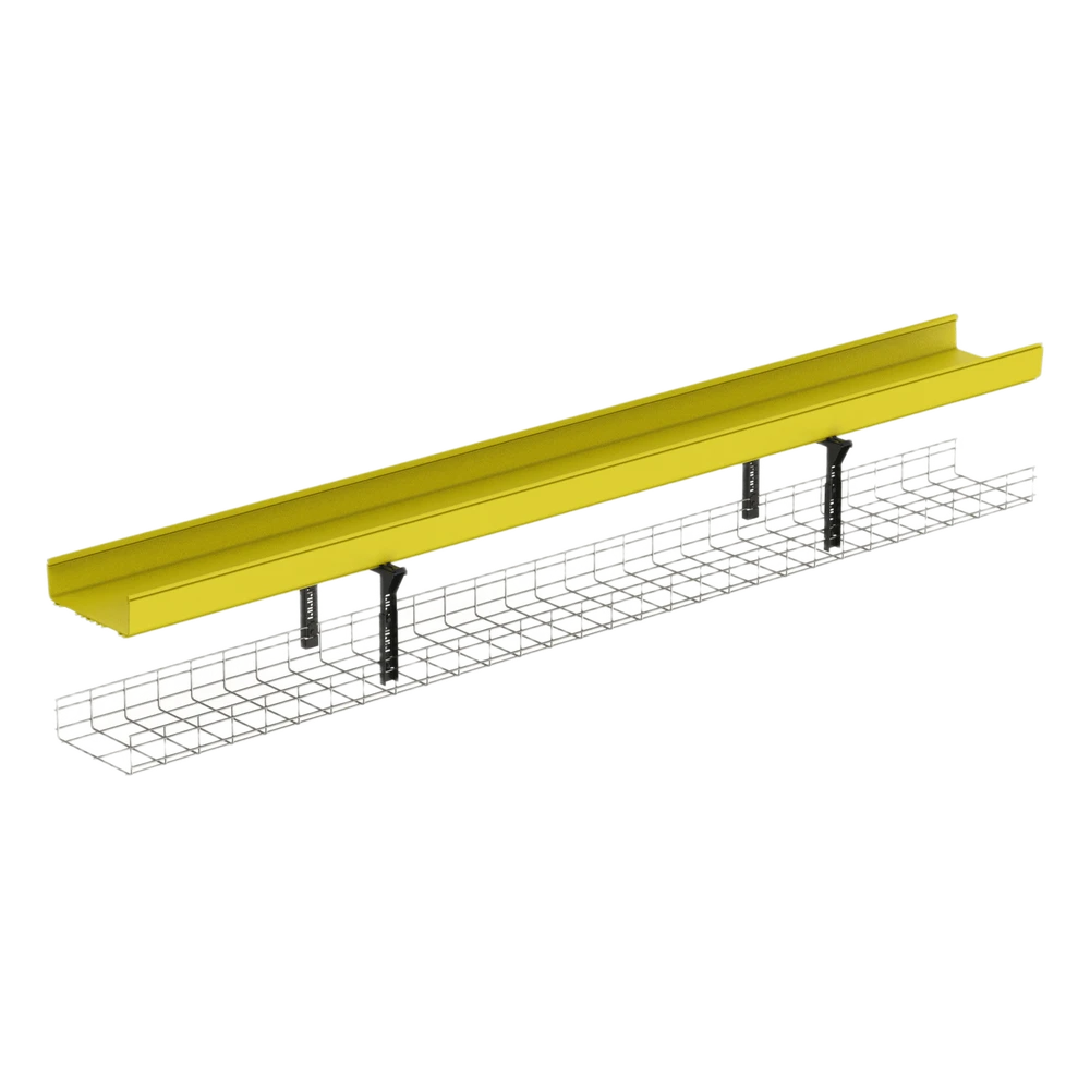 sec_3_0S1000-24 Soporte Trapezoidal Apilable / 300 mm (12") Ancho / Acero Recubierto en Polvo / Negro / Centros de Datos PWB12FRTBBL 3
