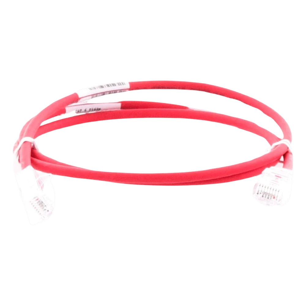 sec_3_0S1000 Cable de Parcheo TX6, UTP Cat6, Diámetro Reducido (28AWG), Color Rojo, 0.61 Metros (2 Pies) UTP28SP2RD 3