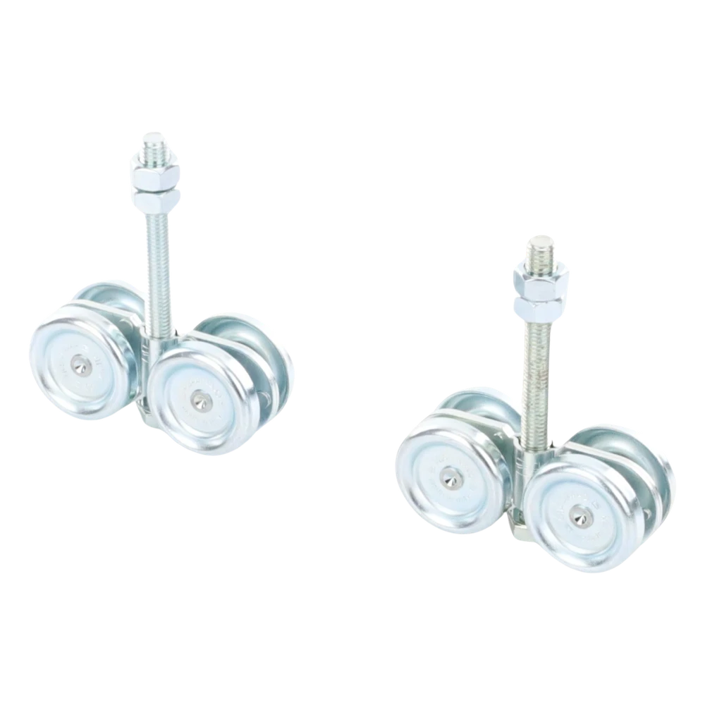 sec_5_1S1000-242 Kit de Carretillas para Puertas Colgantes / 4 Ruedas con Cojinete / Carga 150 lbs (68 kg) / Acero Galvanizado / 2 Unidades 1991-8125 2