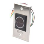 Botón de Salida sin Contacto / Detección Ajustable 4 a 15 cm / Control Remoto 433 MHz / 16 Transmisores / Relevador 24 VCC / Acero Inoxidable / LED / -20°C a 55°C sec_5_1S1000-281
