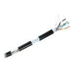 Bobina de cable de 305 m, Cat5e , FTP, blindado, para intemperie, color negro, UL, para aplicaciones en video vigilancia, redes de datos (Carrete Easy Pull) sec_5_2S1000-12