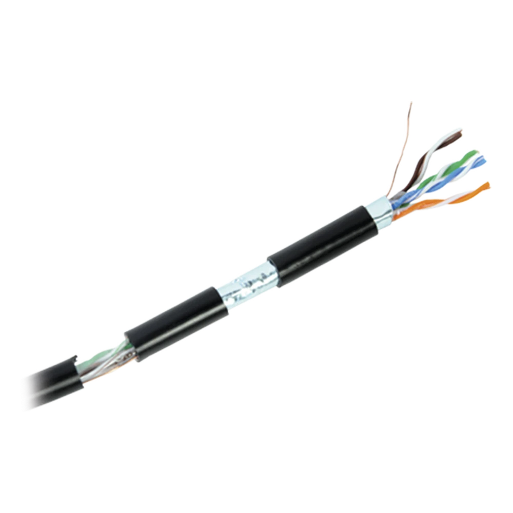 sec_5_2S1000-12 Bobina de cable de 305 m, Cat5e , FTP, blindado, para intemperie, color negro, UL, para aplicaciones en video vigilancia, redes de datos (Carrete Easy Pull) PRO-CAT-5-EXT-V2 2