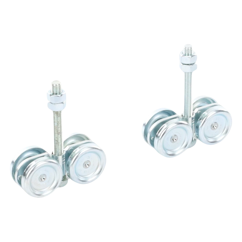 sec_5_3S1000-154 Kit de Carretillas para Puertas Colgantes / 4 Ruedas con Cojinete / Carga 150 lbs (68 kg) / Acero Galvanizado / 2 Unidades 1991-8125 4