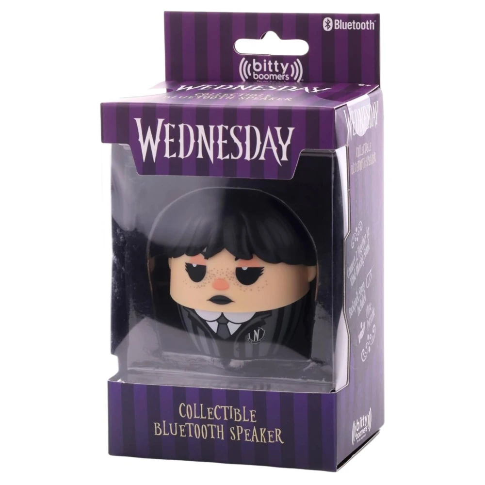 Bocina portatil mini Bitty Boomers Wednesday Addams. Bluetooth 5.0. Modelo BITTYWEDNESDAY/NEW BITTYWEDNESDAY/NEW 4