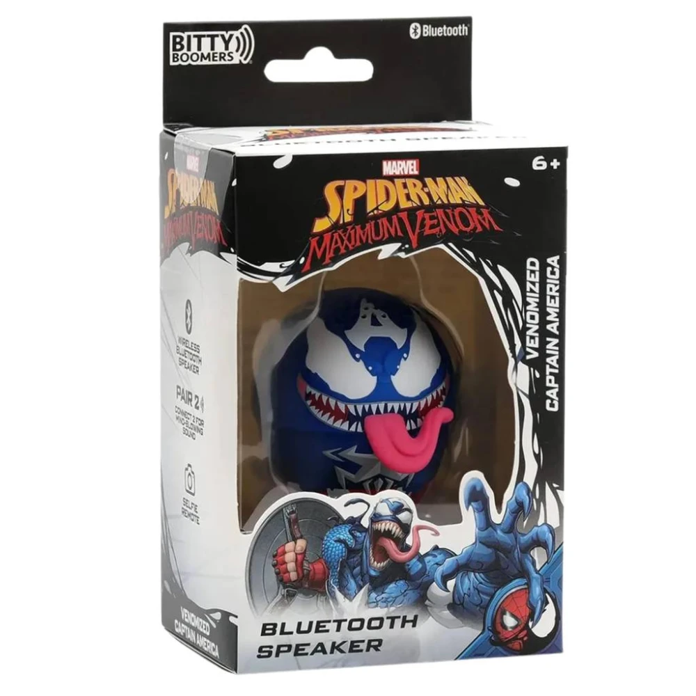 Bocina portatil mini Bitty Boomers Venomized Capitán América/Marvel. Bluetooth 5.0 Modelo BITTYVENOM2/NEW BITTYVENOM2/NEW 1