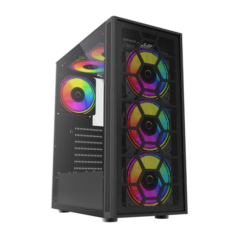 Gabinete Gamer Mini Torre ATX Dragonfly Mesh GM740 Azender Series GABBLR370_2_full