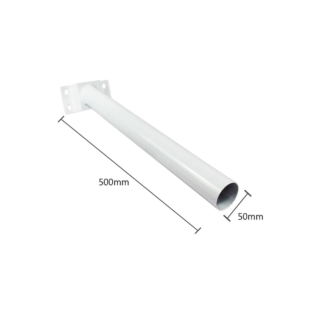 JALPACC01-AD-2-l Brazo de Soporte para Luminario Público / Aluminio 50 mm / Longitud 500 mm (19.7 in) / Montaje en Pared / Compatible con Luminaria Solar JALP-AC-C01 2