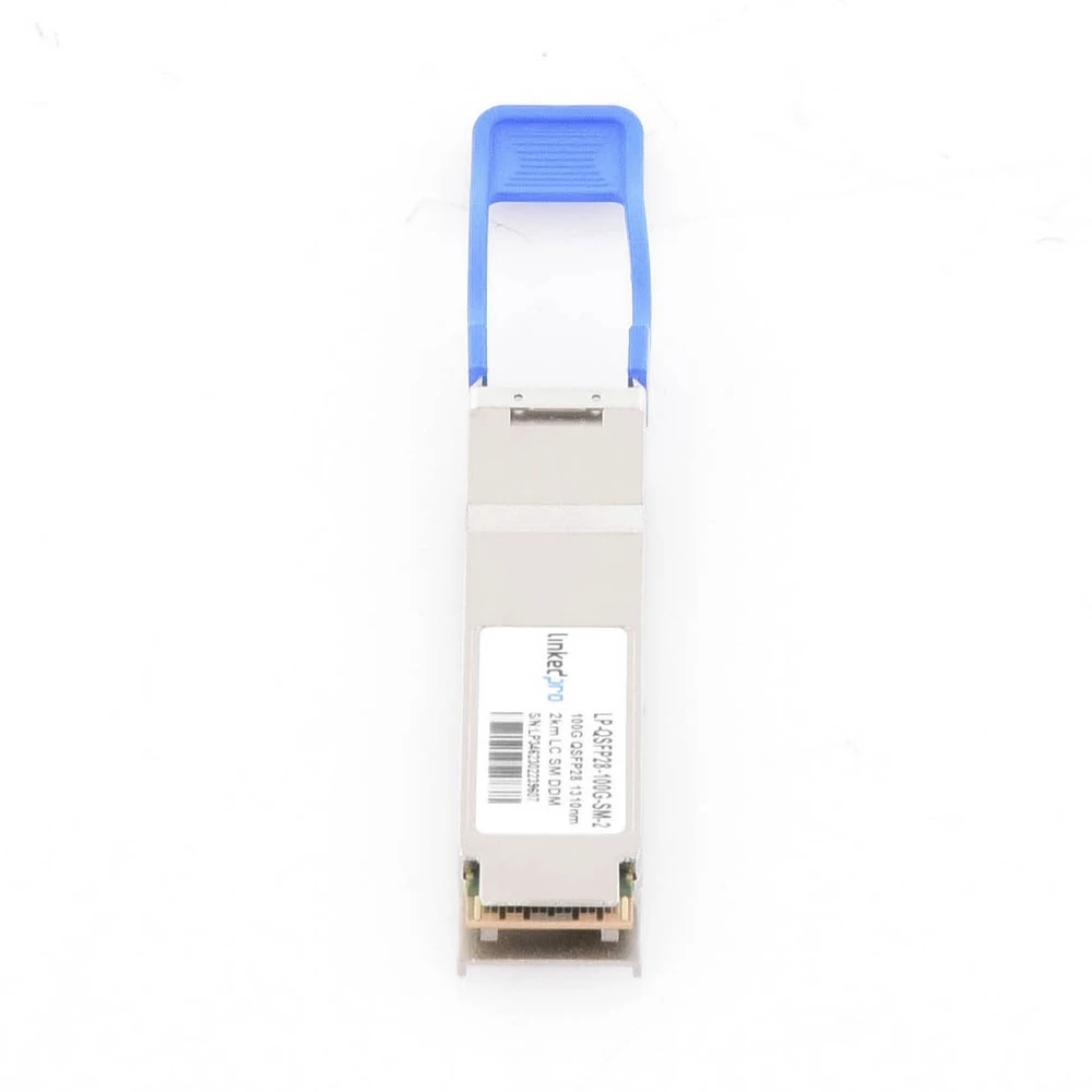LPQSFP28100GSM2-AD-1-l Transceptor Óptico QSFP28 / 100 Gbps / Monomodo 1310 nm / Alcance 2 km (1.24 mi) / LC/UPC Dúplex / DDM / Hot-Pluggable LPQSFP28100GSM2 2