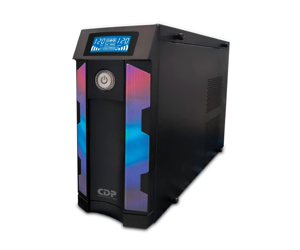 GSMART1516B 1500VA/900W UPS Smart, AVR 16 Salidas, Puerto de carga USB (8 USB-A y 2 USB-C), 210 joules, Luz RGB, LCD, 120 Vac  GSMART1516B 2